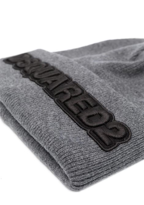 Dsquared2 Logo Knit Beanie In Grey DSQUARED2 | KNM0001-15040001M004