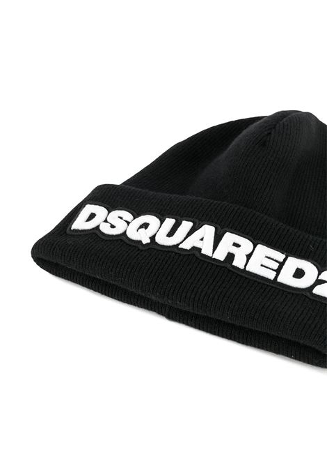 Dsquared2 Logo Knit Beanie In Black DSQUARED2 | KNM0001-15040001M063