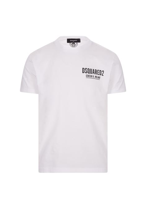 Mini Logo Ceresio 9 T-Shirt In White DSQUARED2 | S71GD1116-S23009100