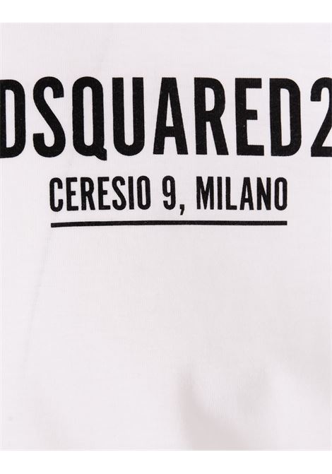 Mini Logo Ceresio 9 T-Shirt In White DSQUARED2 | S71GD1116-S23009100