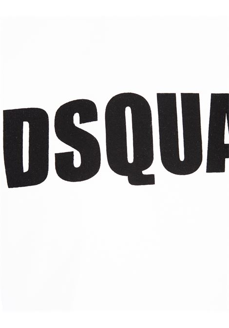 White T-Shirt With Black Logo DSQUARED2 | S72GD0472-S23009100