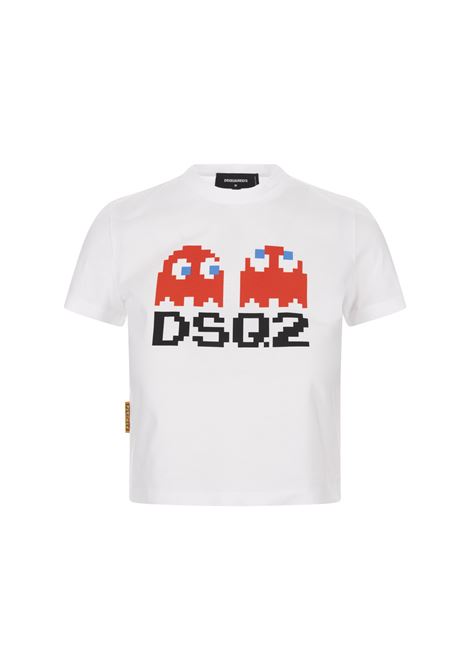 Pac-Man Mini T-Shirt In Bianco DSQUARED2 | S72GD0492-S23009100