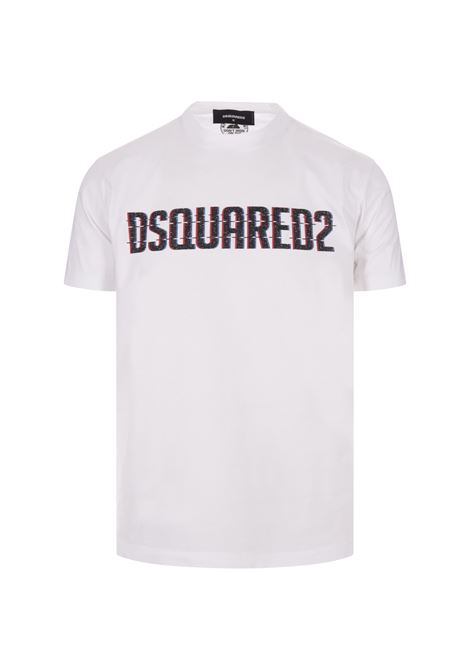 Surfer Gang Rave Slouch Raglan T-Shirt In White DSQUARED2 | S74GD1158-S23009100