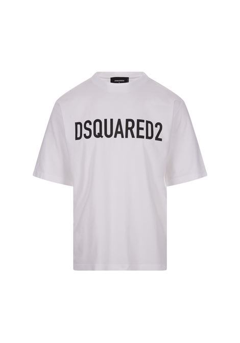 T-Shirt Loose Dsquared2 Eco Dyed In Bianco DSQUARED2 | S74GD1197-S24321100