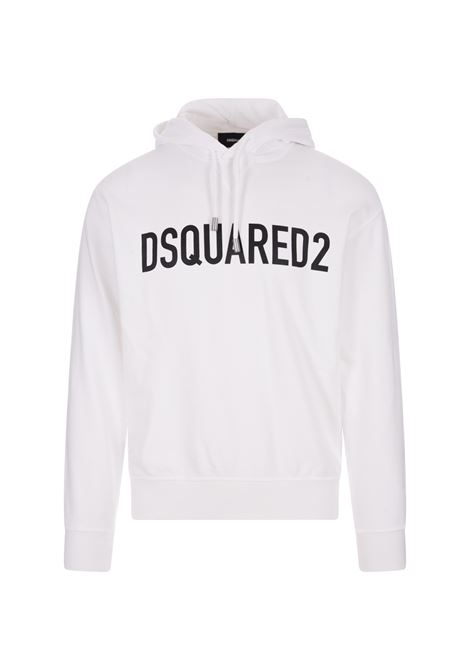 Dsquared2 Eco Dyed Cool Hoodie In White DSQUARED2 | S74GU0664-S25538100