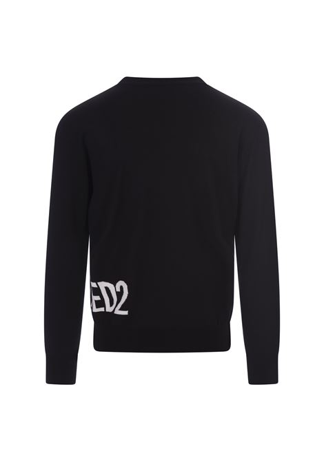 Black Dsq2 Crewneck Sweater DSQUARED2 | S74HA1377-S18332965