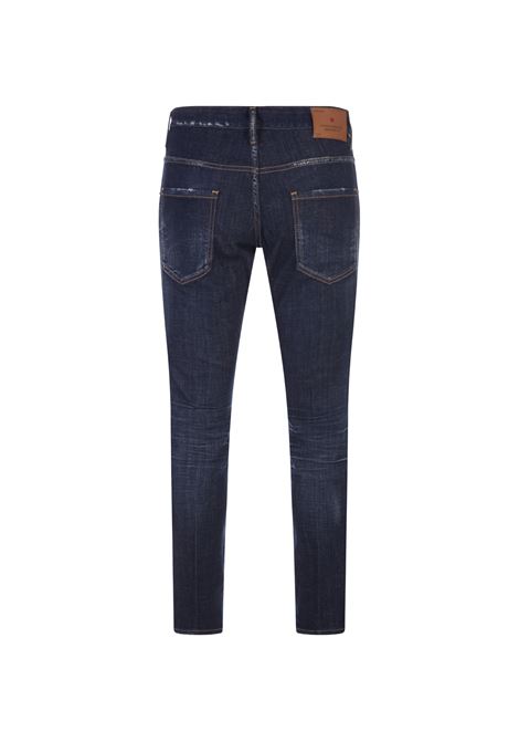 Dark Clean Wash Skater Jeans In Blu DSQUARED2 | S74LB1316-S30342470