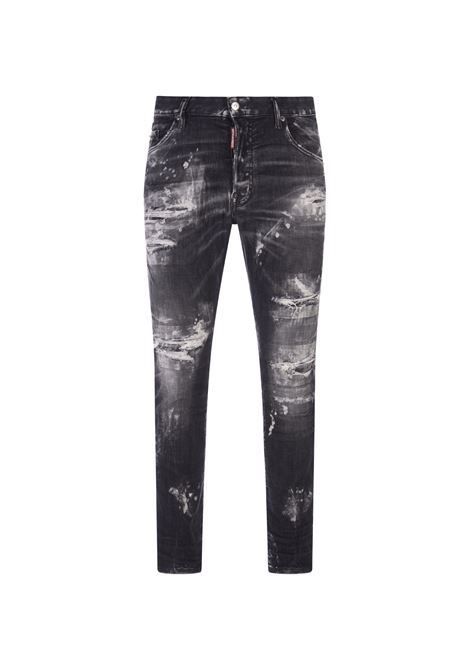 Destroyed Wash Skater Jeans In Nero DSQUARED2 | S74LB1325-S30503900