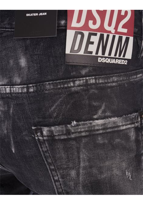 Black Destroyed Wash Skater Jeans DSQUARED2 | S74LB1325-S30503900