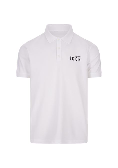 Be Icon Dyed Tennis Polo In White DSQUARED2 | S79GL0001-S22743100