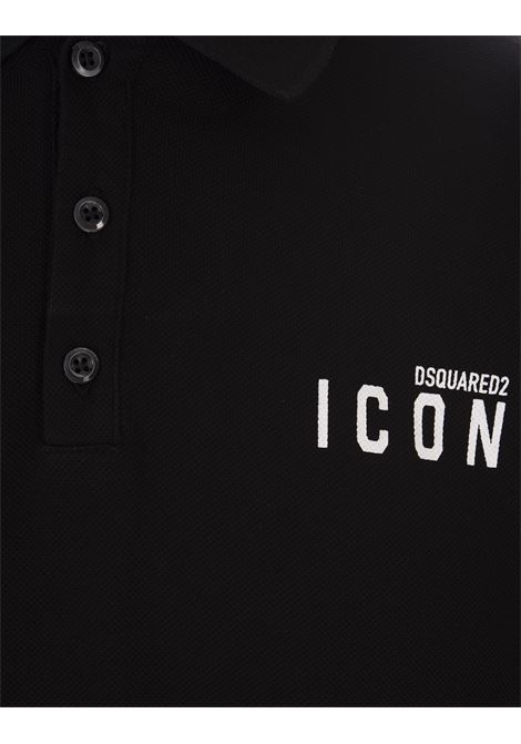 Polo Be Icon Dyed Tennis Nera DSQUARED2 | S79GL0001-S22743962