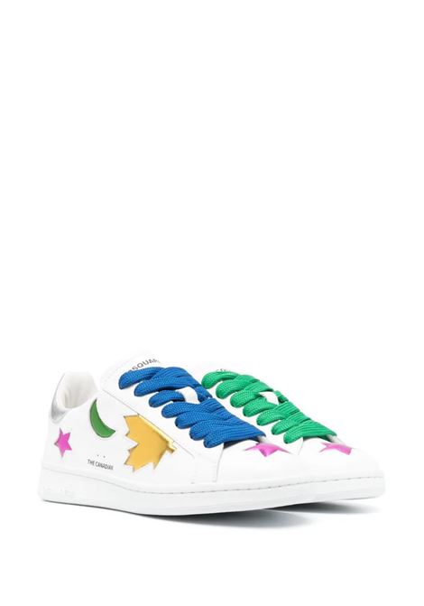 Sneakers Boxer Bianche Con Patches Ricamate DSQUARED2 | SNW0242-01505909M1463