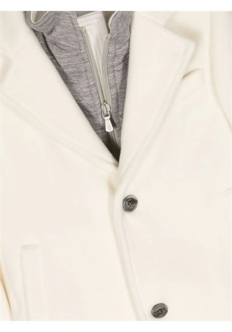 White and Grey Double Layer Coat ELEVENTY KIDS | ET2P10-E0082101