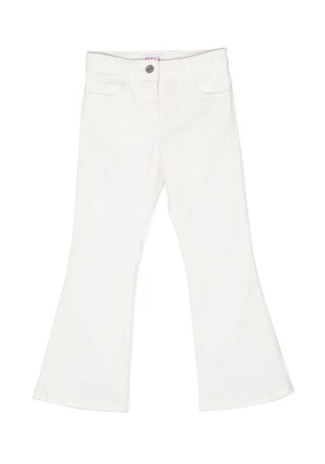 White Flare Jeans With Pastel Iride Print EMILIO PUCCI JUNIOR | PT6B10-D0039101