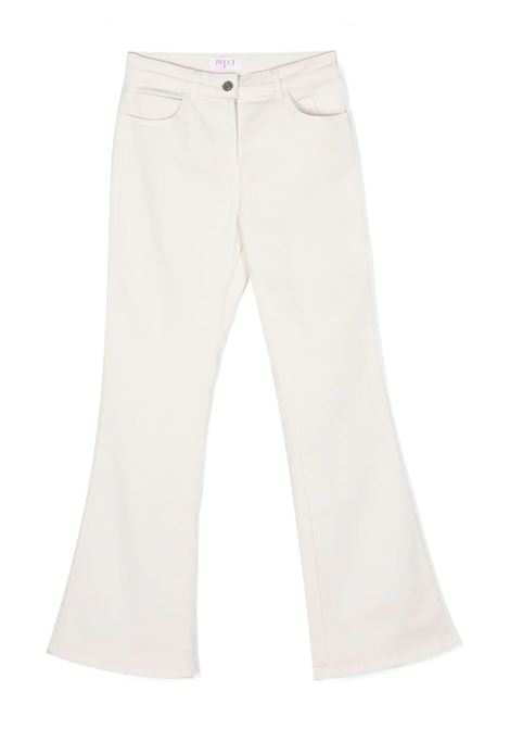 White Flare Jeans With Iride Print EMILIO PUCCI JUNIOR | PT6B10-D0039186
