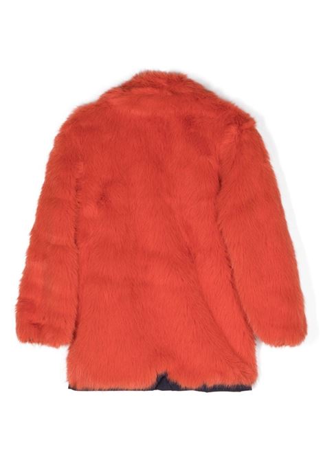 Orange Eco Fur Midi Coat ERMANNO SCERVINO JUNIOR | SFGB002-PL0607002