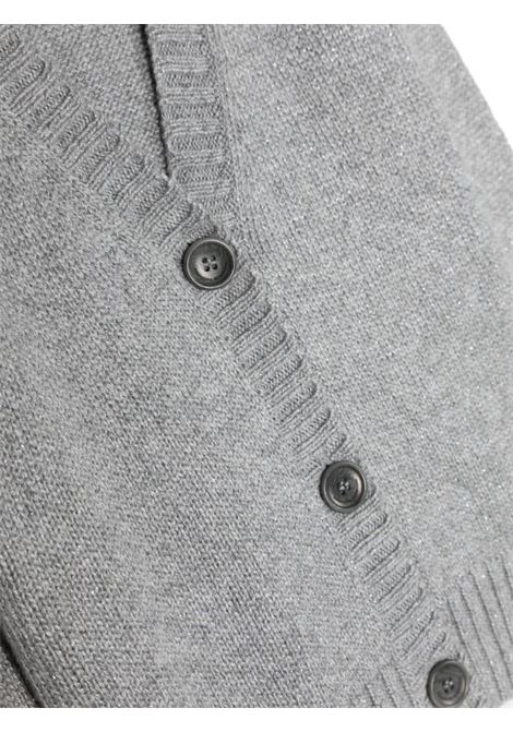 Grey Cardigan With Gothic Monogram Logo ERMANNO SCERVINO JUNIOR | SFMA008-FL2205012