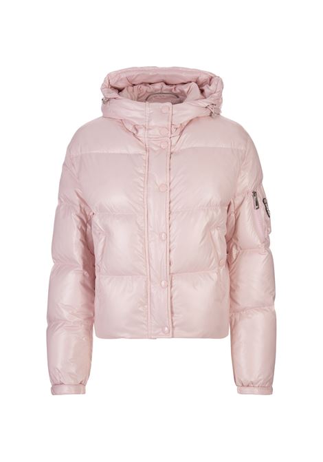 Pink Down Jacket With Jewelled Logo ERMANNO SCERVINO | D430A321BHXC31904