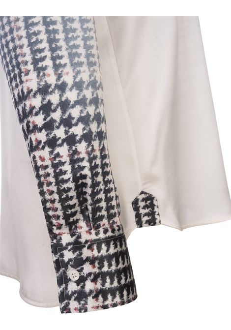 Camicia Bianca Con Motivo Principe di Galles Sfumato ERMANNO SCERVINO | D432K340IIFS4328