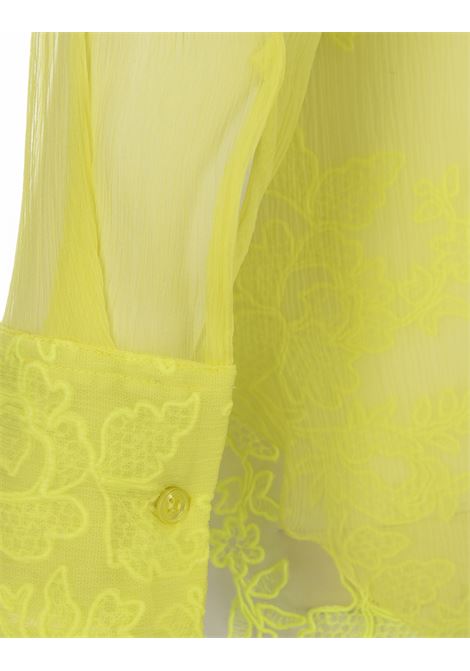 Yellow Silk Shirt With Floral Lace ERMANNO SCERVINO | D432K704QEL30645