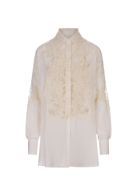 White Maxi Shirt With Lace ERMANNO SCERVINO | D432K717FKE10602