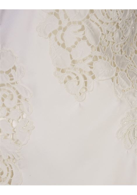 White Silk Mini Dress With Lace ERMANNO SCERVINO | D432Q710OEL10602