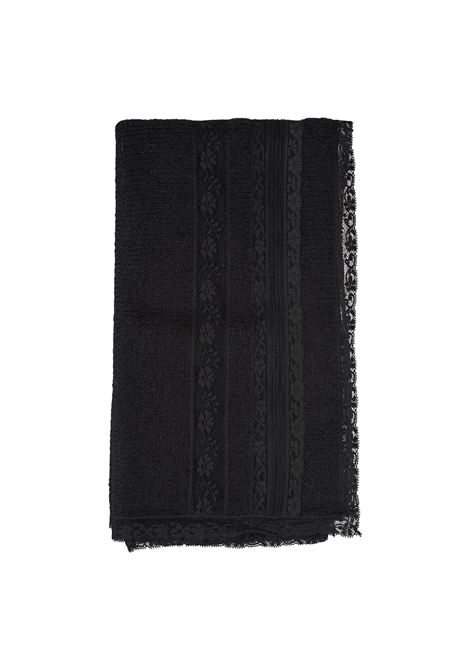 Black Scarf With Geometric Lace ERMANNO SCERVINO | D432R318ODX95708