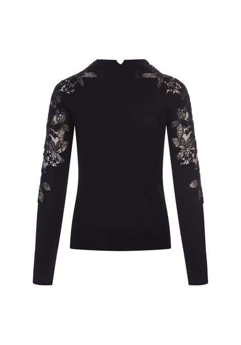 Black Sweater With Lace ERMANNO SCERVINO | D435M300APATL95708