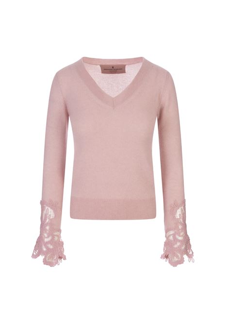 Pink Sweater With Lace On Cuffs ERMANNO SCERVINO | D435M362APPYU31310