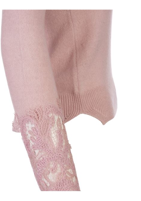 Pink Sweater With Lace On Cuffs ERMANNO SCERVINO | D435M362APPYU31310