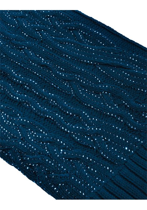Blue Braided Knitted Scarf With Crystals ERMANNO SCERVINO | D435R302CTHSK84434