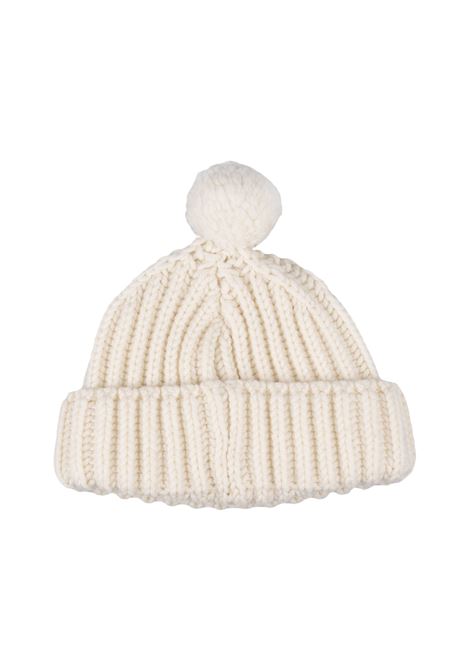 White Knitted Beanie With Pompon ERMANNO SCERVINO | D435V301NWW14800