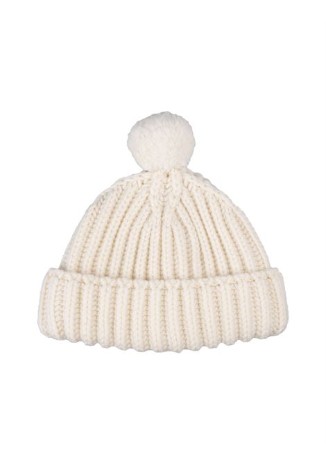 White Knitted Beanie With Pompon ERMANNO SCERVINO | D435V301NWW14800