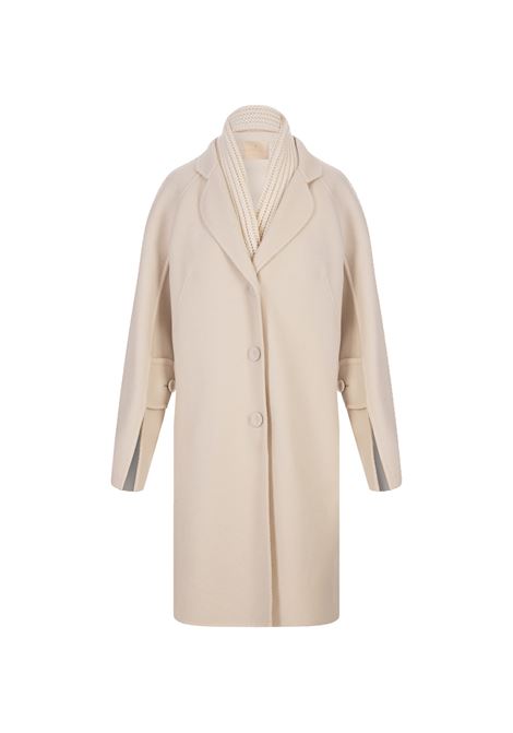 White Wool Coat With Gilet ERMANNO SCERVINO | D436D310CGRHNG10107