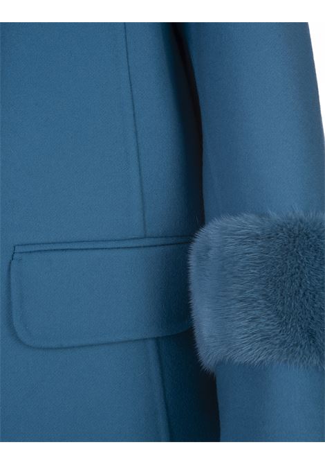 Cappotto Lungo Blu Con Visone ERMANNO SCERVINO | D436D322VIHNG84434