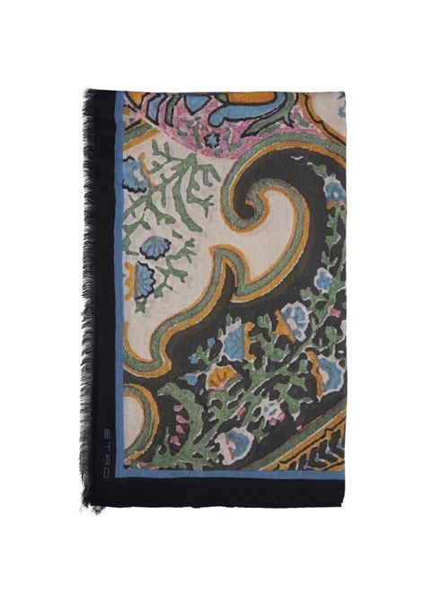 Black Scarf In Printed Cashmere And Silk ETRO | 10007-95961
