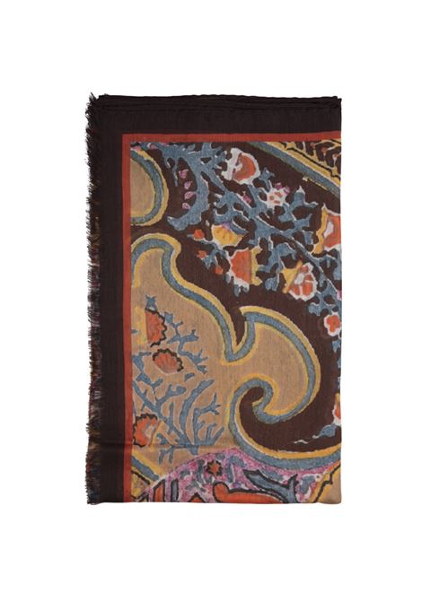 Blue Scarf In Printed Cashmere And Silk ETRO | 10007-9596150