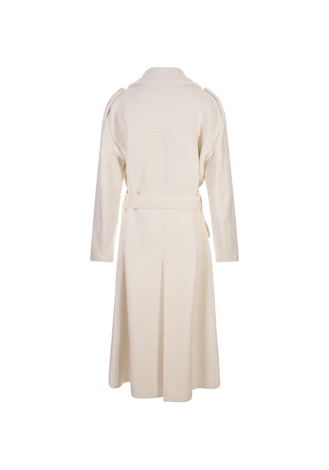 Long White Coat With Belt and Embroidery ETRO | 11407-7203990