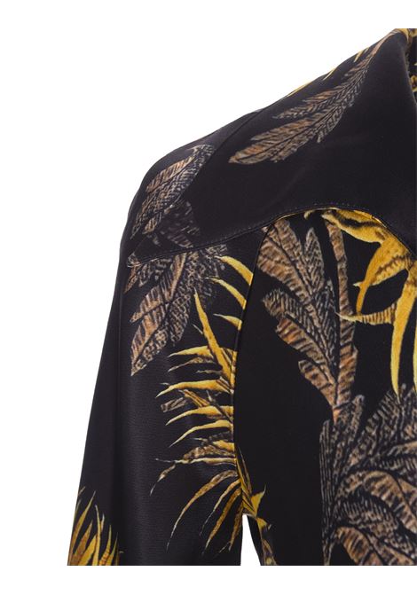 Black Wrap Long Dress With Dahlias ETRO | 11660-50191