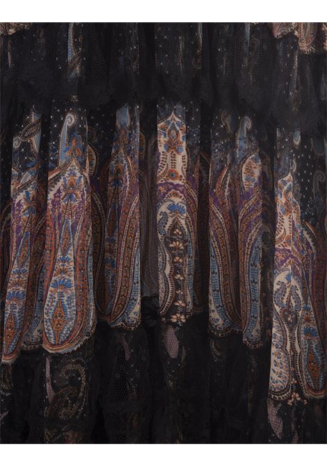 Black Silk Empire Long Dress ETRO | 11685-52071