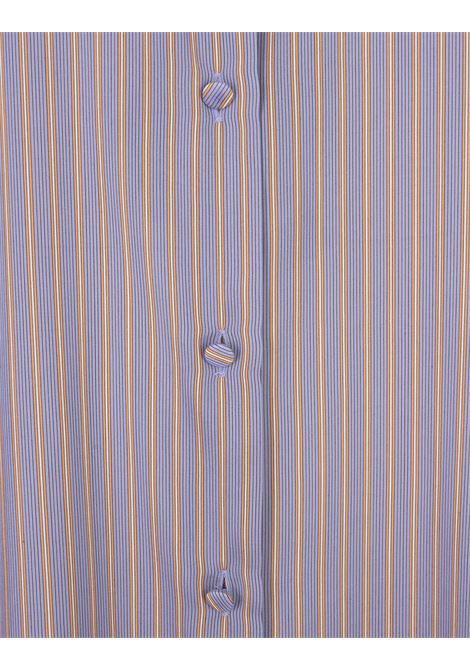 Blue Striped Silk Shirt With Logo ETRO | 12400-0556250