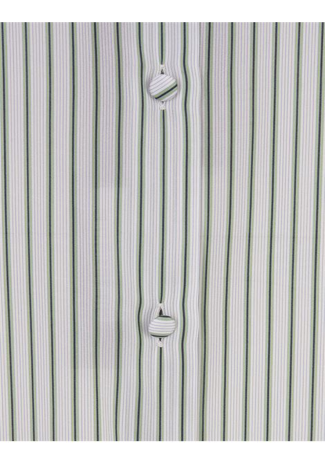Green Striped Silk Shirt With Logo ETRO | 12400-0556500