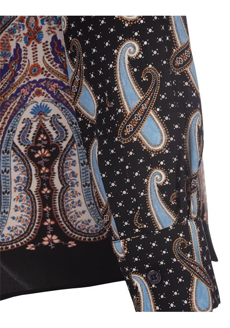 Silk Shirt With Paisley and Polka Dot Patterns In Light Blue ETRO | 12400-52911