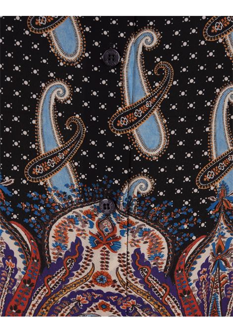 Camicia In Seta Con Motivi Paisley e Pois In Azzurro ETRO | 12400-52911