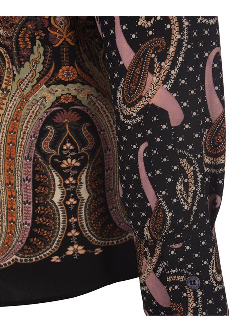 Silk Shirt With Paisley and Polka Dot Patterns In Pink ETRO | 12400-52931