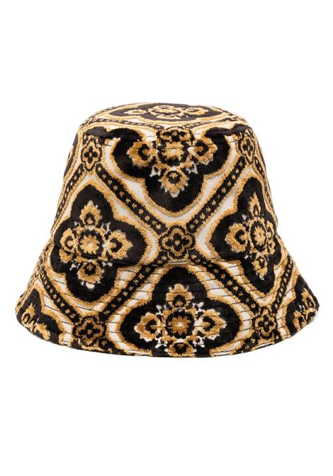 Cappello Bucket In Velluto Jacquard Nero ETRO | 14355-05631