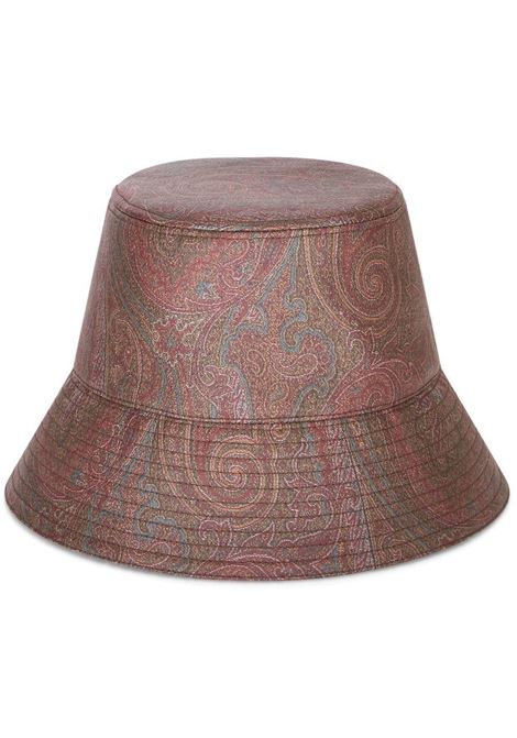 Black Version Paisley Bucket Hat In Red ETRO | 14355-1728600