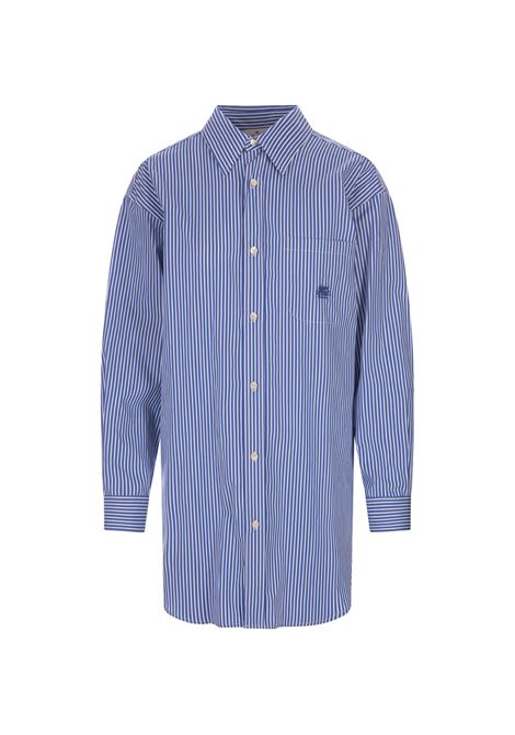 Blue Striped Oversized Shirt With Logo ETRO | 19385-3880200