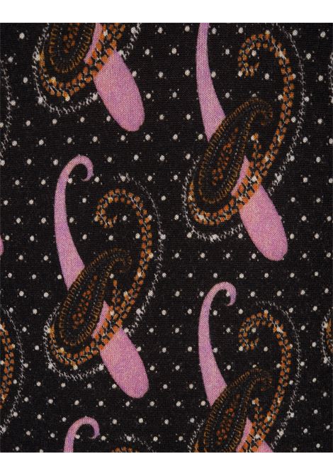 Stretch Silk Sweater With All-Over Pink Paisley Pattern ETRO | 19659-92501