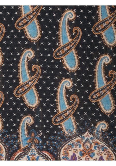 Light Blue Scarf With Paisley And Polka Dots Patterns ETRO | 1D065-9084250